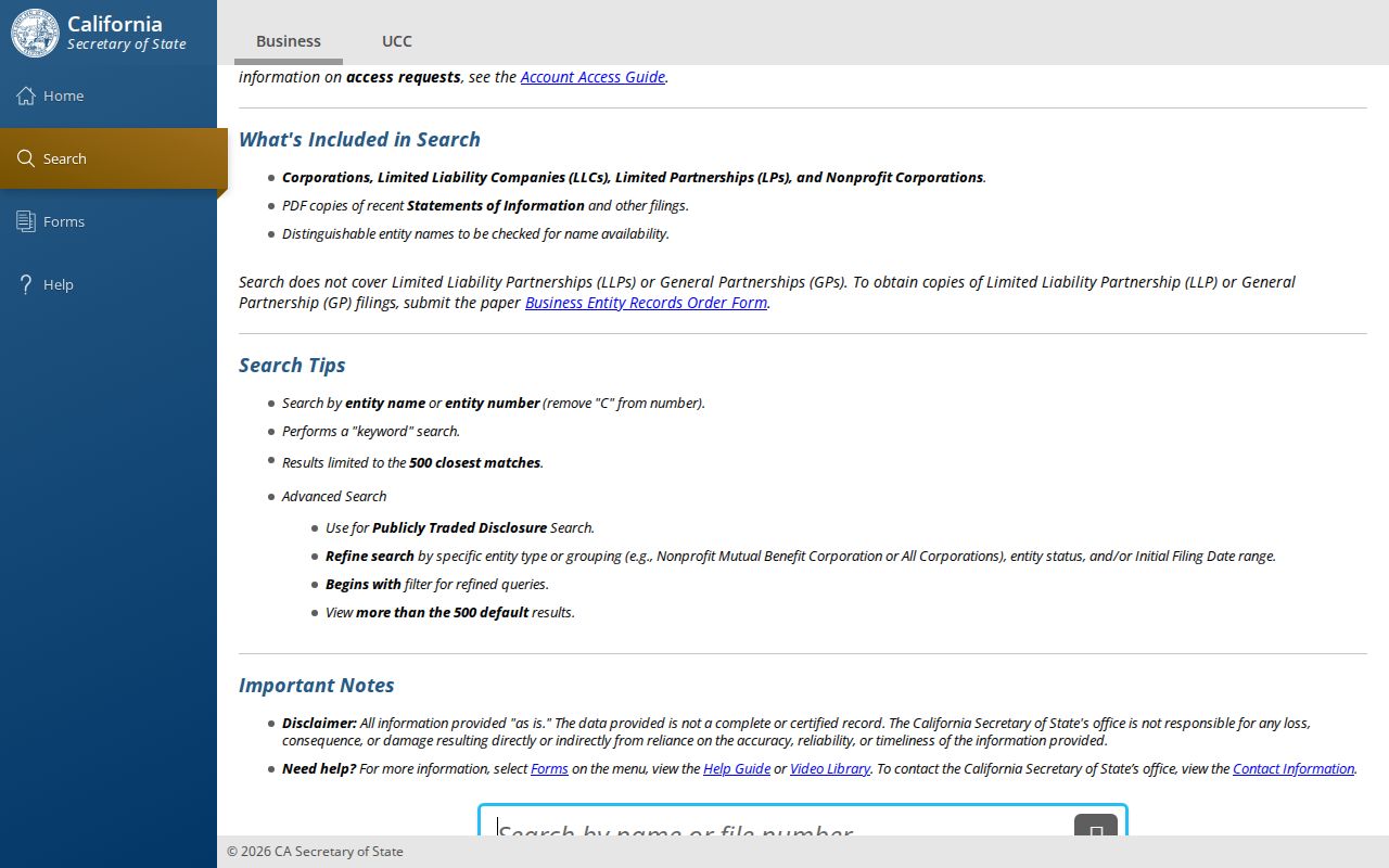 Newport Beach people search in California bizfile business records