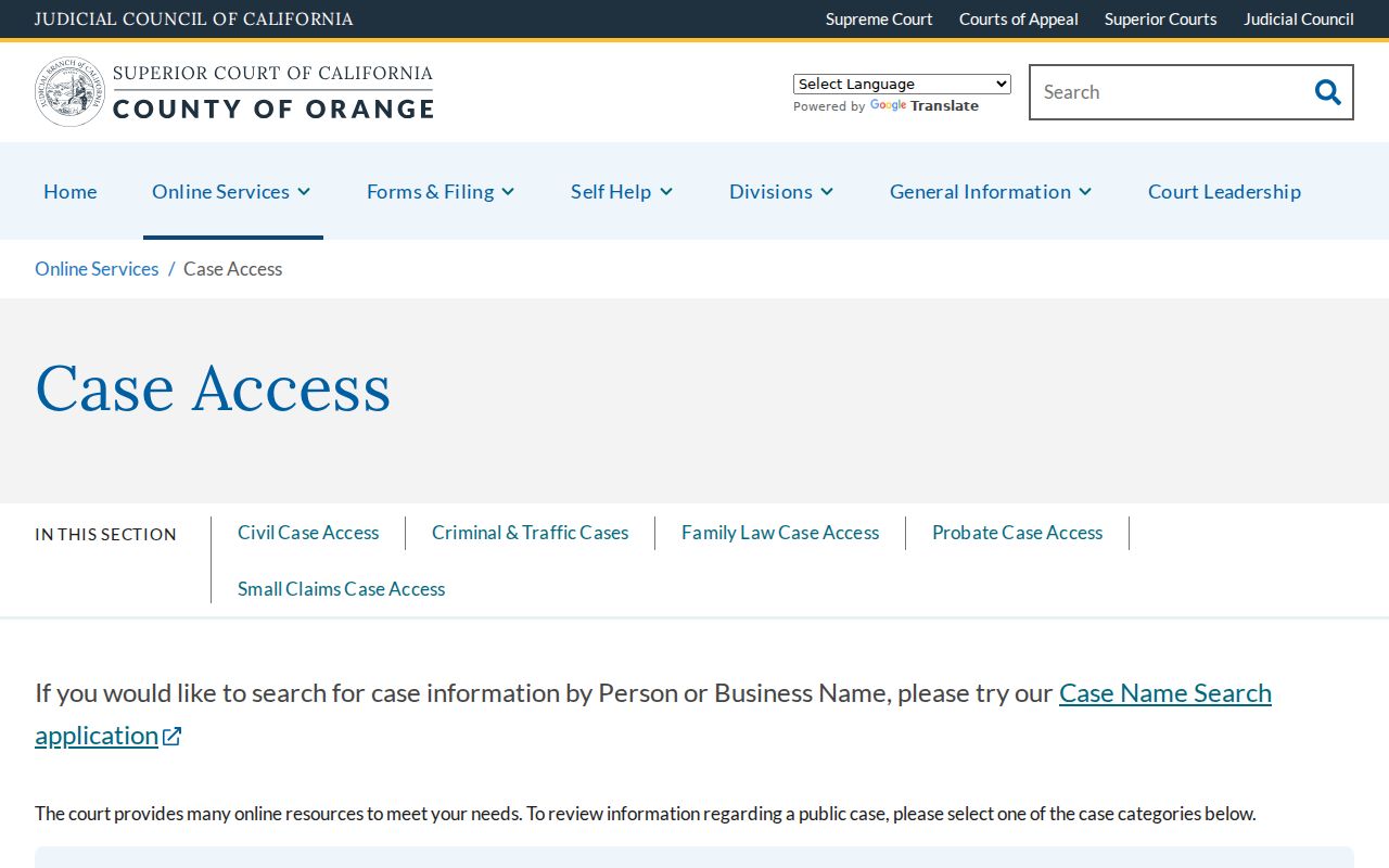 Newport Beach people search with Orange County court case access