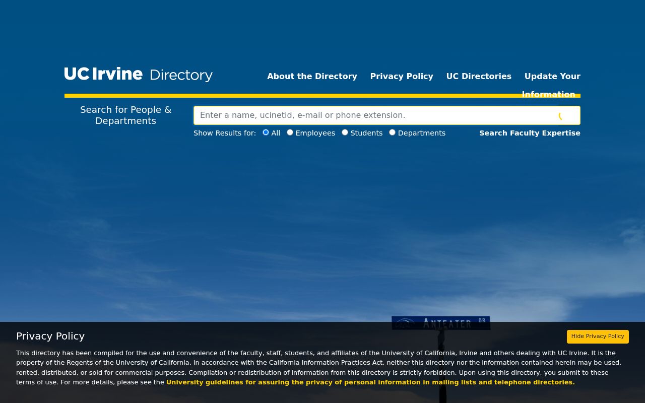 UCI people search in Newport Beach people directories guide